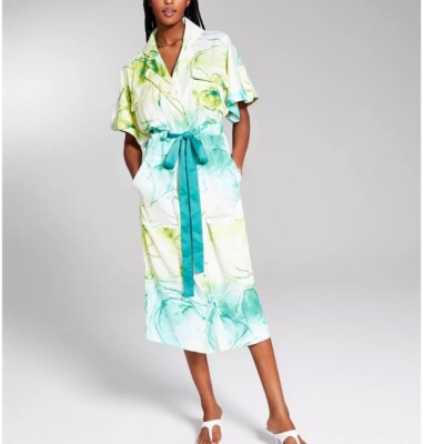 green emerald velvet dress Joseph Dania Marble Print Silk Dress - Size S - Multicolour