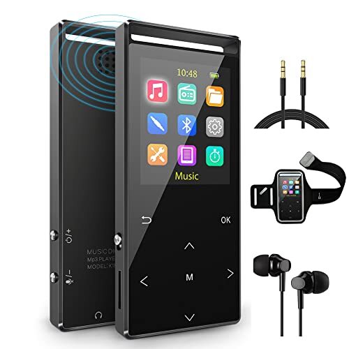 lettore MP3 Bluetooth,64GB con fascia da braccio sportiva,radio FM e (t7V)