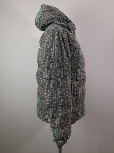 Karl Kani Paisley Jacket Men's Size XS Corduroy Brown Cotton Puffer Coat Floral - Picture 12 of 18