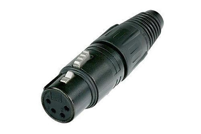 Genuine Brand New Neutrik NC4FX-B 4-Pin Female XLR Cable Connector Black / Gold