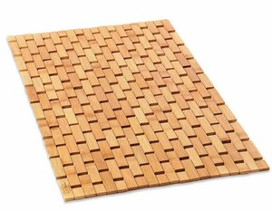 Natural Bamboo Wood Bath Mat: Wooden Door Mat/Kitchen ...