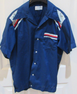 ウェア・シャツ 1970s Hilton Bowling Shirt Size L Vintage 1970s Hilton Bowling Shirt Size men's Large blue