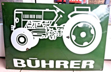Rare plaque émaillée bombée Tracteur BUHRER - Pas Renault Labourier SFV
