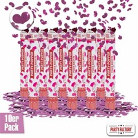 Party Popper 40Cm Pinke BrüSte 10Er Set Jga Konfetti Frauenabend Dekoration