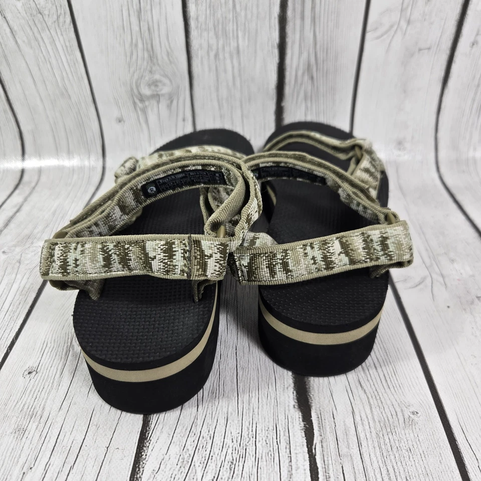 Sandalias informales para mujer Teva plataforma universal verde camuflaje 1008844 talla 9 Foto 4 de 4