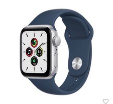 Apple Watch SE 40 mm silver aluminum case and Abyss Blue Sport Band NEW