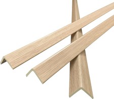 3PCS 45" Oak Wood Grain Wall Corner Protector Trim L-Shaped Guard R019