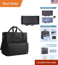 Water-Resistant Computer Tower Carrying Case with Padded Protection - Black