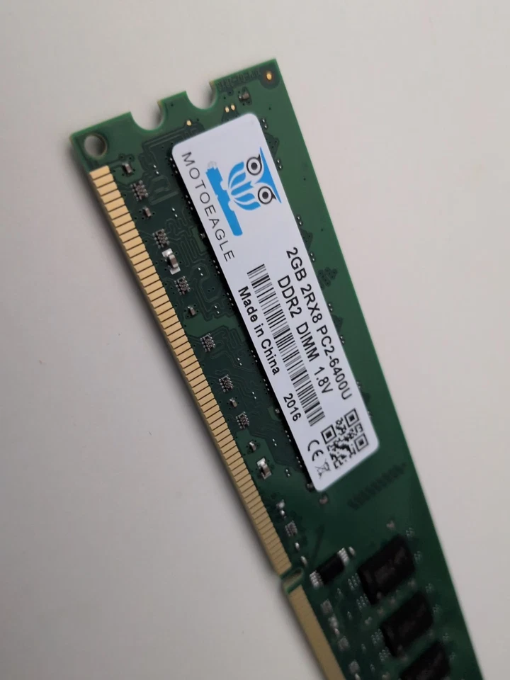 2gb 2rx8 Pc2-6400U DDR2 Dimm 1.8v Motoeagle - Photo 2/3