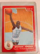 1985 star michael jordan rookie card #9. rookie card picture