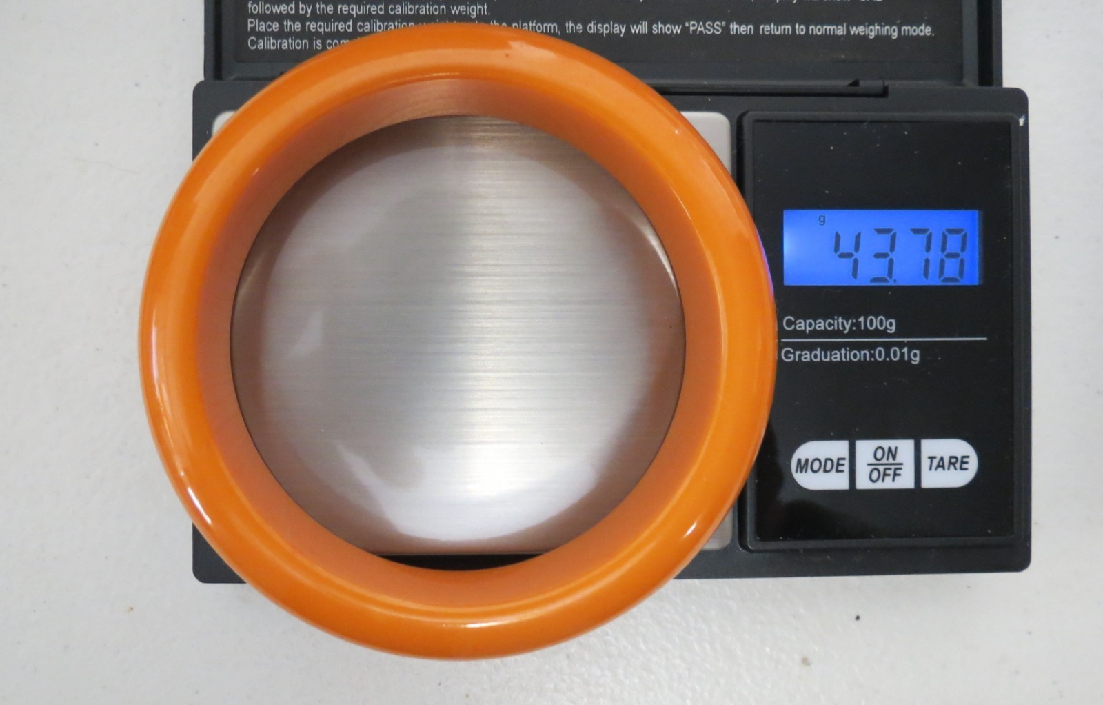 Bakelite Bangle Bracelet Solid Pumpkin Fall Color… - image 8