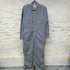 Vintage 50s 60s Blue Bell Sanforized Hickory Striped Denim Coveralls Rare USA