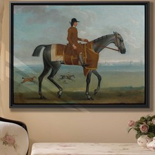 Vintage Horse Portrait Oil Painting Canvas Print Equestrian Wall Art Decor