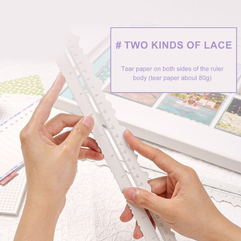 Ripping Ruler Paper Tearing Ruler Irregular Edges Ruler Deckle Edges Ruler for ...