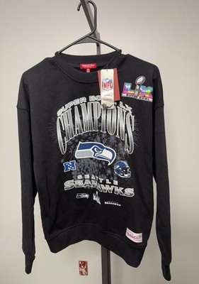 Mitchell & Ness Seattle Seahawks SB LX Champs Women's Crew Sweatshirt XS NWT