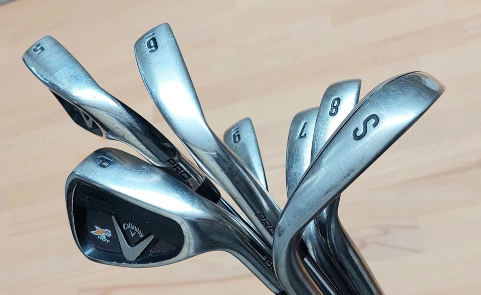 Callaway X2 Hot Eisensatz 7 Schläger 5,6,7,8,9,P und S. Stahl-Schaft, rechts