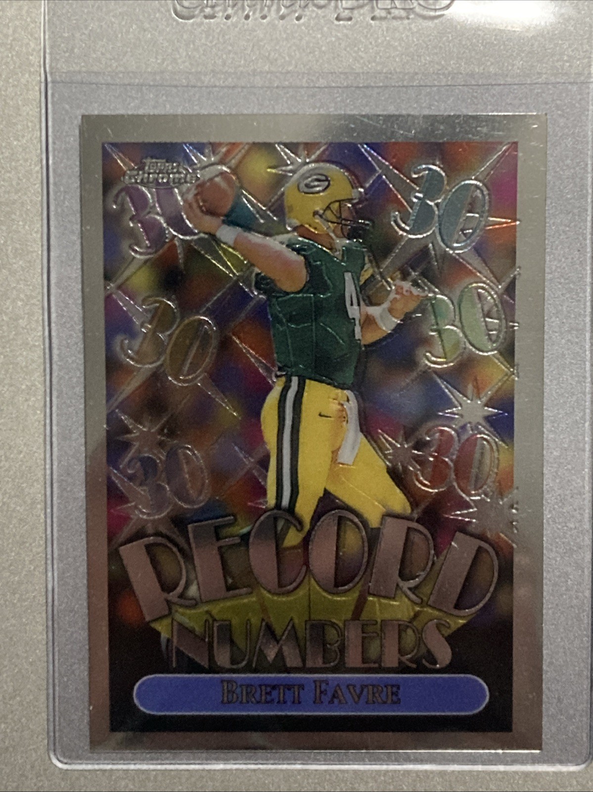 1999 Topps Chrome Brett Favre Refractor #RN6 Record Numbers. Green Bay Packers