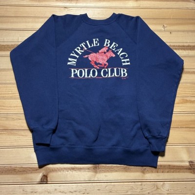 Vintage 80s Myrtle Beach Polo Club Raglan Crewneck Pullover Sweatshirt USA Large