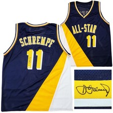 Indiana Pacers Detlef Schrempf Autographed Signed Blue Jersey MCS Holo