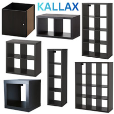 IKEA KALLAX Shelving Unit Black-Brown Storage Cube Bookcase Display Organizer UK