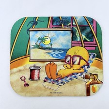 Vintage Warner Bros Tweety Bird Looney Tunes Mouse Pad Computer Beach Sea Summer