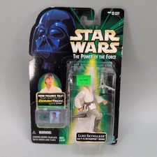 Vintage Hasbro Star Wars POTF Luke Skywalker 3.75in CommTech T-16 Skyhopper 1999