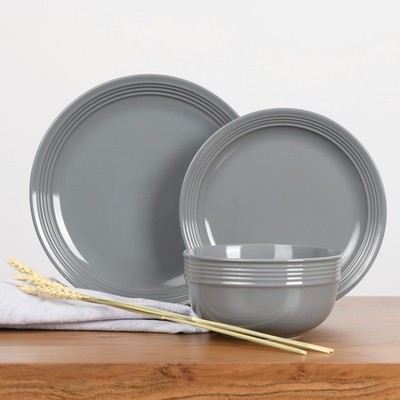 Dinnerset 12PC Anaheim grey Stoneware Dinnerwear