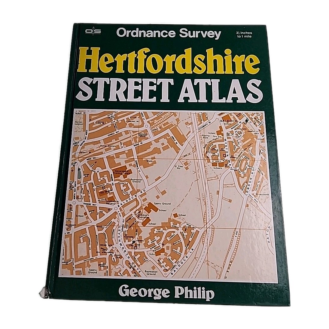 Hertfordshire Street Atlas George Philip Ordnance Survey 1986 Hardback Book