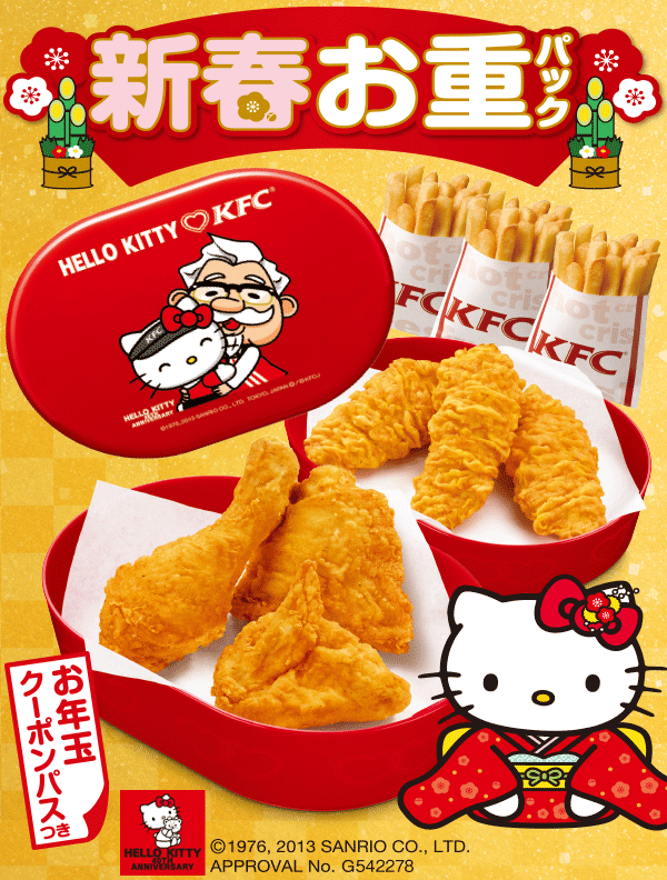 KFC Hello Kitty 40th Anniversary Kentucky Fried Chicken Lunch Box