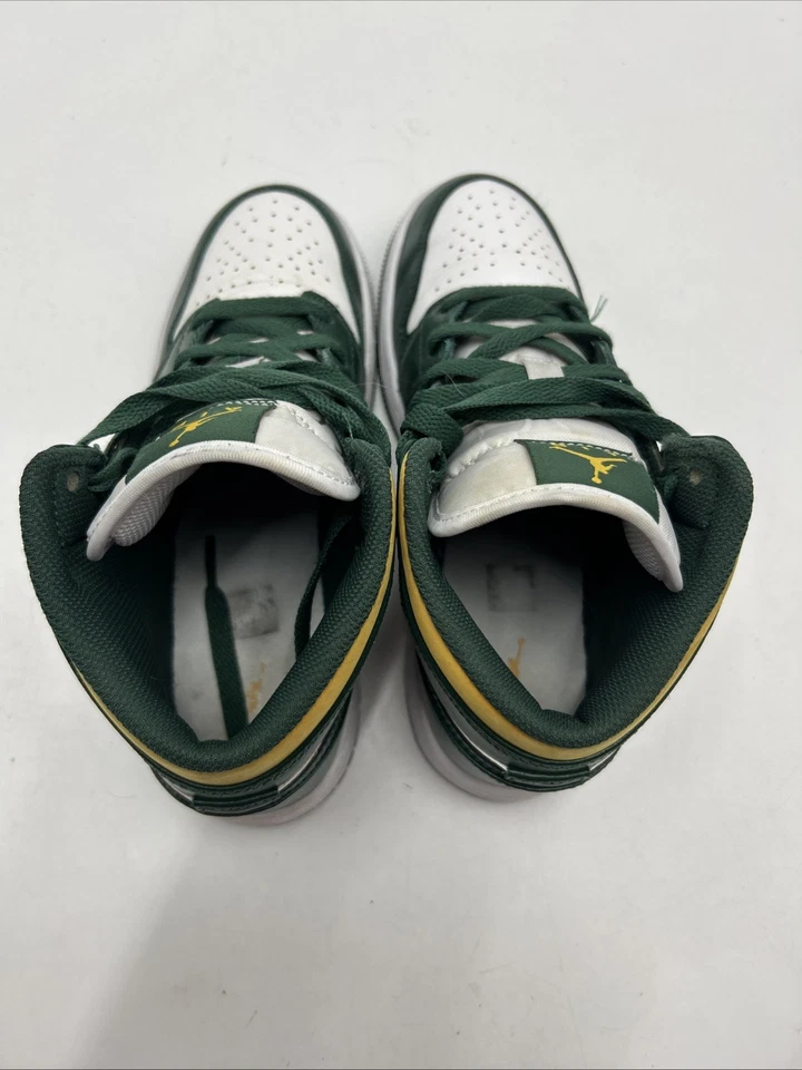 Nike Air Jordan 1 Tenis JUVENTUD Talla 4.5Y Verde Retro Mid Sonics 554725-371 Foto 4 de 4
