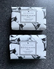 2x Beekman 1802 Goat Milk Bar Soap  - VANILLA ABSOLUTE - 3.5 oz each