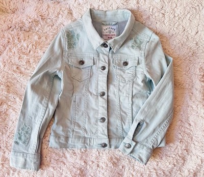 Makellose Fatface Mädchen Sommer Pastell Jeansjacke Alter 9-10 Jahre