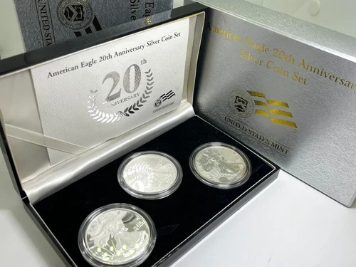American Eagle 20th Anniversary Set of 3 Reverse Proof, Uncirculated  W & P Mint