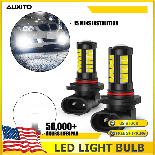 AUXITO H10 LED Fog Driving Light Lamp 9140 9145 Clear White 2000LM 6000K 5630SMD - Picture 1 of 8