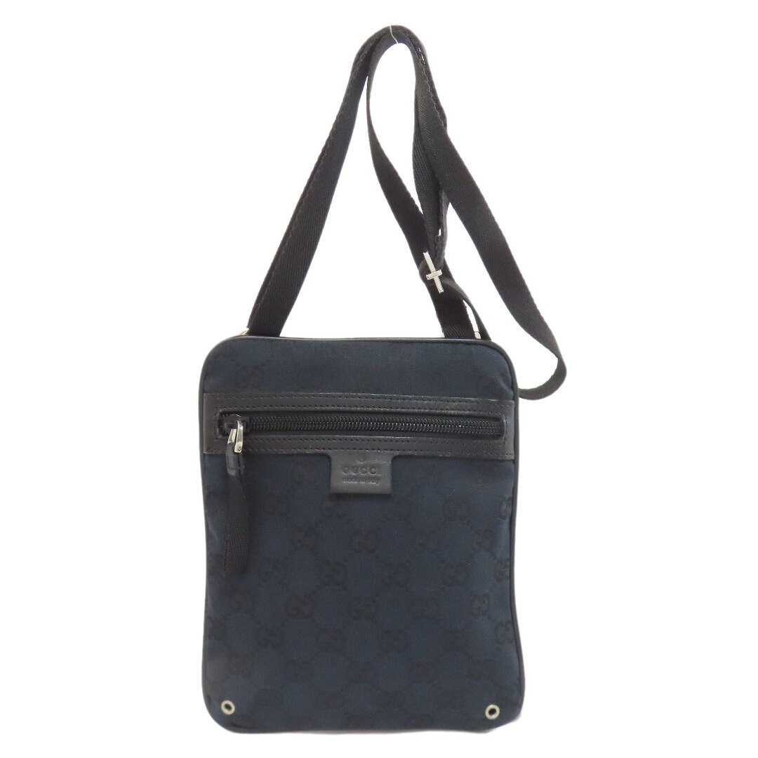 GUCCI GG Canvas Shoulder Bag Women Used Damier Black Adjustable Strap thumbnail 2