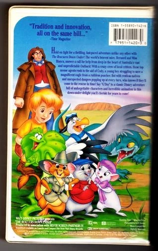 VTG WALT DISNEY THE CLASSICS BLACK DIAMOND VHS TAPE 1991 THE RESCUERS DOWN UNDER - Image 2 of 4