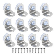 12pcs Shelf Support Pegs Stainless Steel Cabinet Shelf Pins with Screws, Silver