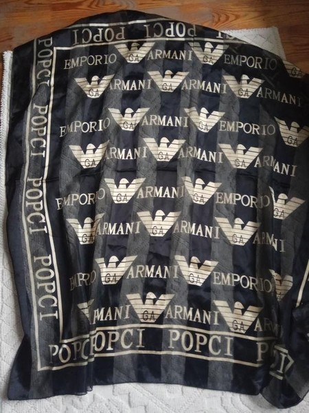 Women Emporio Armani Scarf Black Polyester One