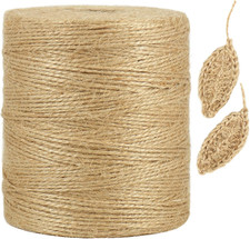 1500 Feet Natural Jute Twine, 1mm Thin Brown Twine String for Crafts, Crochet...