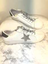 Vintage Havana Bianca White Rhinestone Pop Sneakers Sz 11