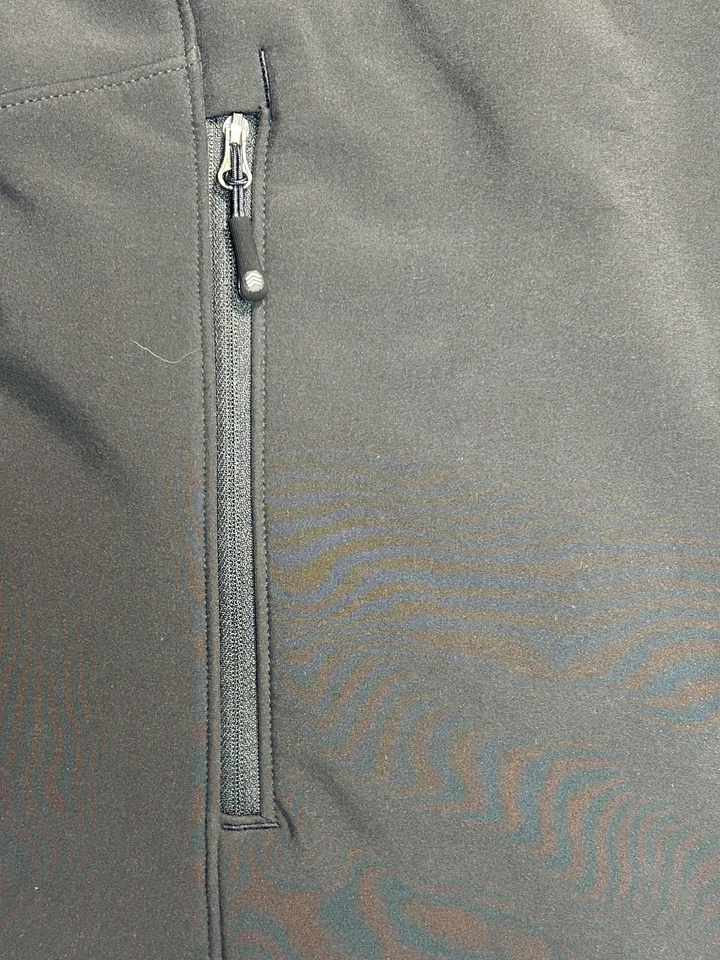 Solaris Jacket Mens Large Black Softshell Full Zip Fleece Lined Stretch Pockets - Image 3 of 4