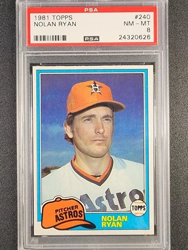 1981 Topps #240 Nolan Ryan HOF - PSA 8 NM-MT