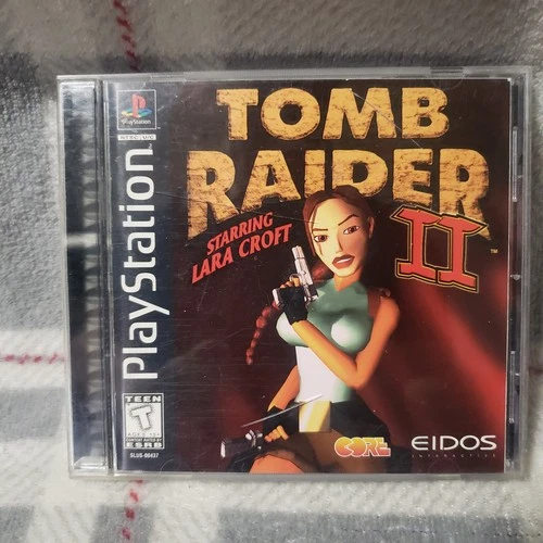 Tomb Raider II 2 Lara Croft Black Label (Sony PlayStation 1997) PS1 COMPLETE