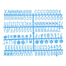 Filz Buchstabe Brett Ziffern Zeichen 3/4" Blau Alphabet Nachricht Brett Veränder