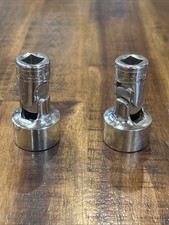 Snap-On Tools Size 2pc 7/8” Flex Sockets 3/8” Drive 12 Point FU28A VGC SAE USA