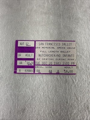 Vintage 1983 Nutcracker At The San Francisco Ballet Collectors 