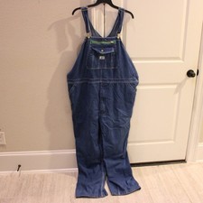 Liberty Bib Overalls Denim Blue Jean Mens Six Pockets Carpenter 50 x 32