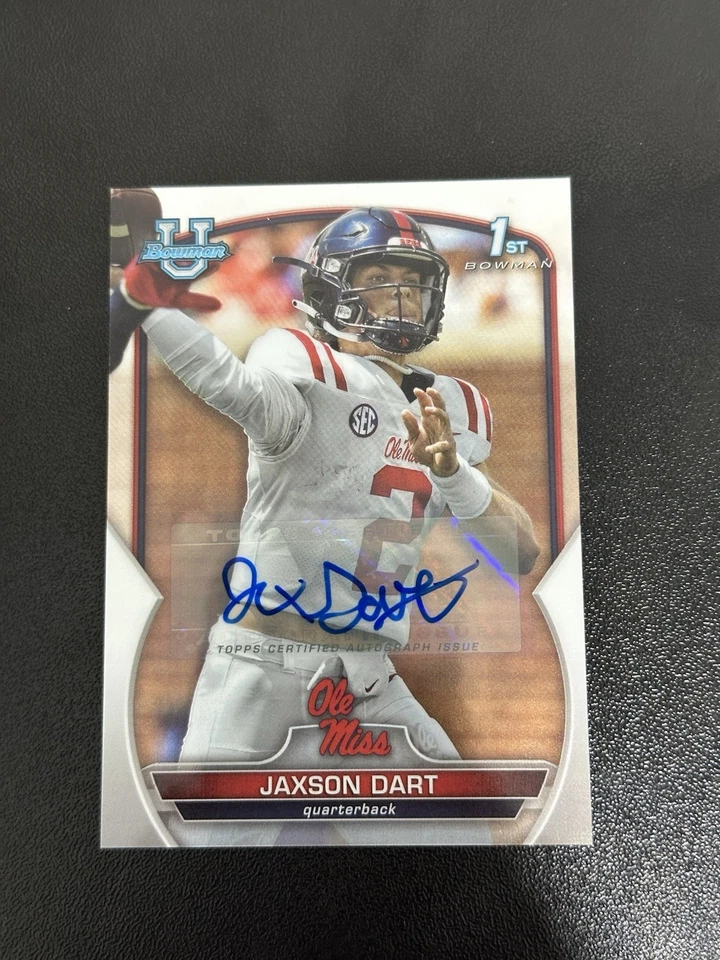 2022 Bowman University Chrome - Chrome Prospect Autographs Jaxson Dart #94 (AU, - Image 2 of 4