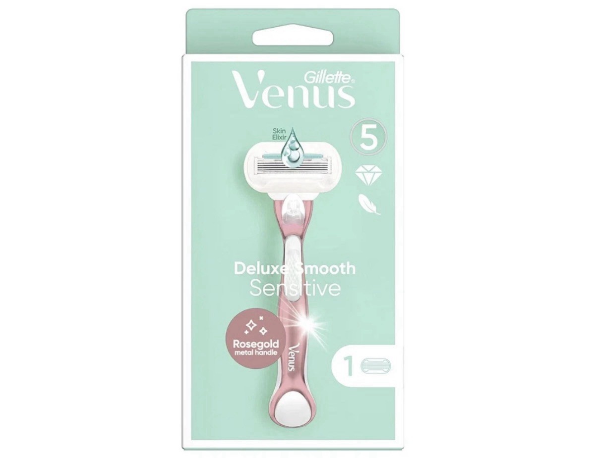 Gillette Venus Deluxe Smooth Sensitive Rose Gold Handle Women's Razor - Image 2