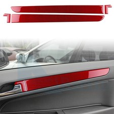 For Opel Astra 2004-2010 Door Handle Panel Stickers Trim Red Real Carbon Fiber